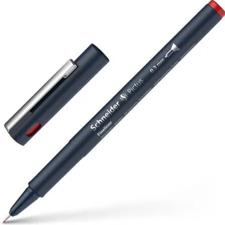 Schneider Liner pentru desen tehnic SCHNEIDER Pictus, varf fetru 0.3mm - rosu