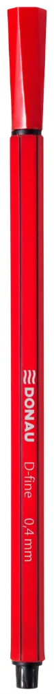 DONAU Fine liner, varf fetru 0.4mm, DONAU D-Fine - rosu