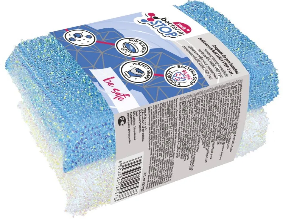 York Bureti pentru suprafete delicate, 7.5x11.5x3, 2 buc/set, York Bacteria Stop
