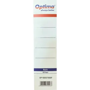 Optima Etichete albe pentru biblioraft 75 mm, 10/set, Optima