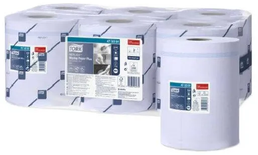 Tork Prosop Tork midi roll, 2 str, 150m, 450 portii, hartie albastra, 6 role/bax
