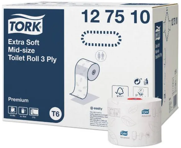 Tork Hartie igienica TORK Premium Extra Soft, 3 straturi, 9.7cm x 70m, 27 role/bax - alba