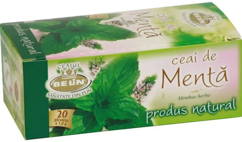BELIN Ceai Belin menta, 20 pliculete