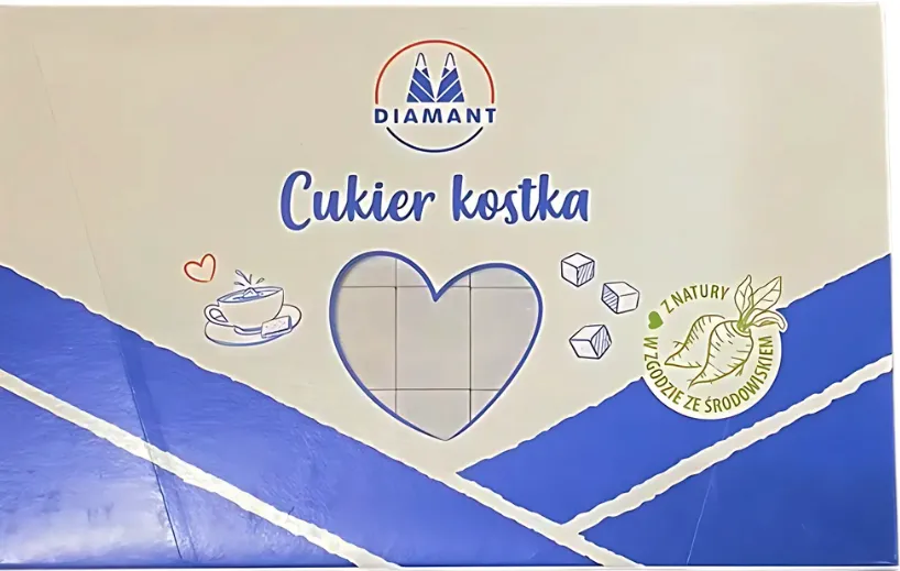 Diamant Zahar alb cubic Diamant, 1kg/cutie