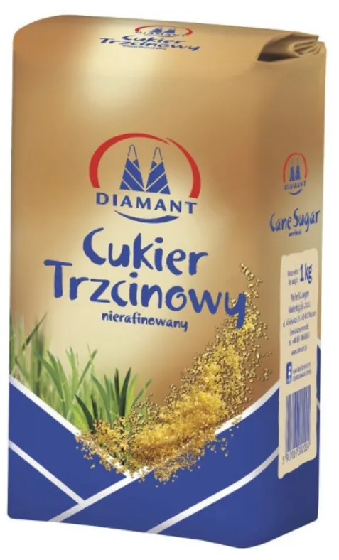 Diamant Zahar brun Diamant, din trestie de zahar, 1kg/punga