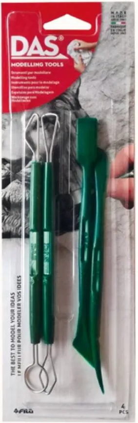 DAS Unelte metal/plastic pentru modelaj, 4buc/blister, DAS Basic Set