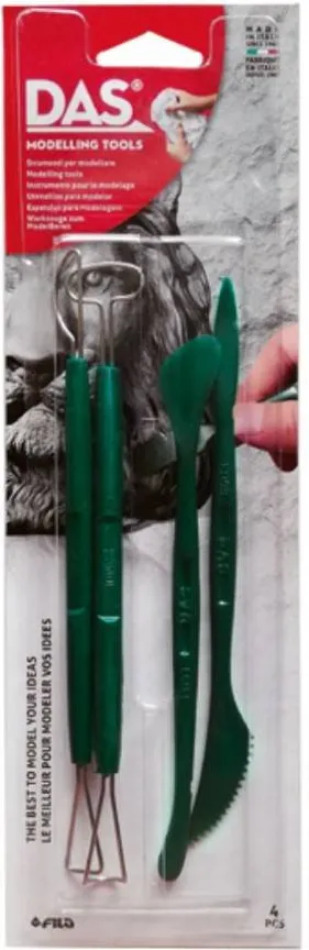 DAS Unelte metal/plastic pentru modelaj, 4buc/blister, DAS Professional Set