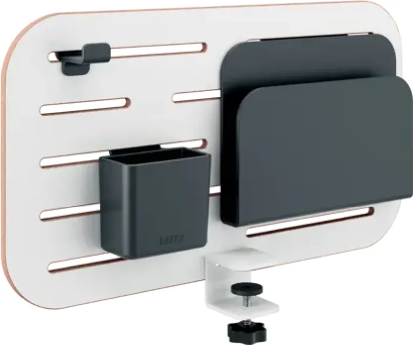 Leitz Kit organizator LEITZ Ergo, pt. birou (max.3.5 cm), 42x25 cm, include 3 suporti pt. accesorii, alb