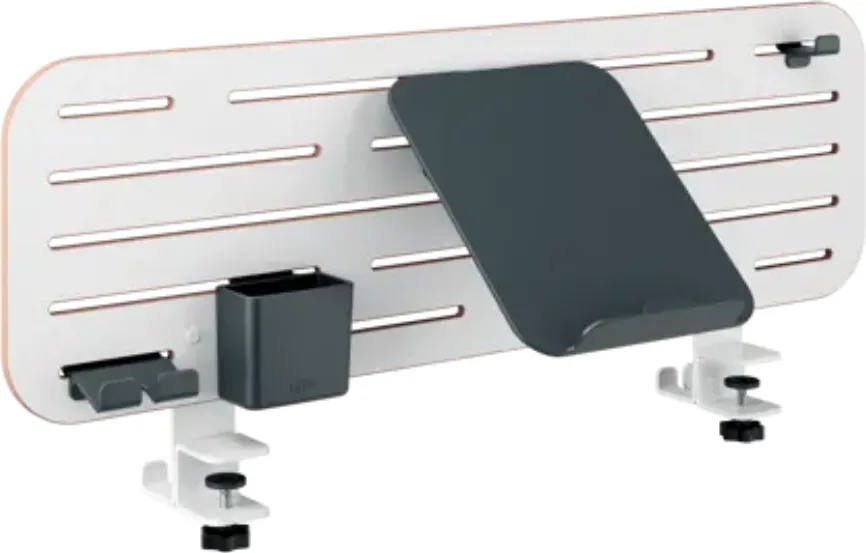 Leitz Kit organizator LEITZ Ergo, pt. birou, 80x25cm, include suport Laptop, 3 suporti pt. accesorii, alb