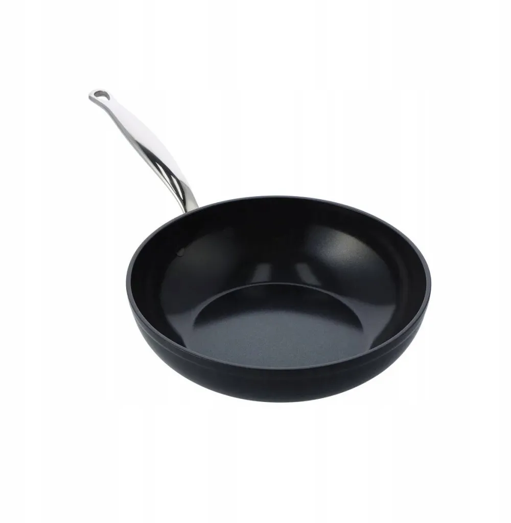 GreenPan Tigaie Wok GreenPan Barcelona Pro 28cm, ceramica, neaderenta, pentru toate tipurile de plite, inox