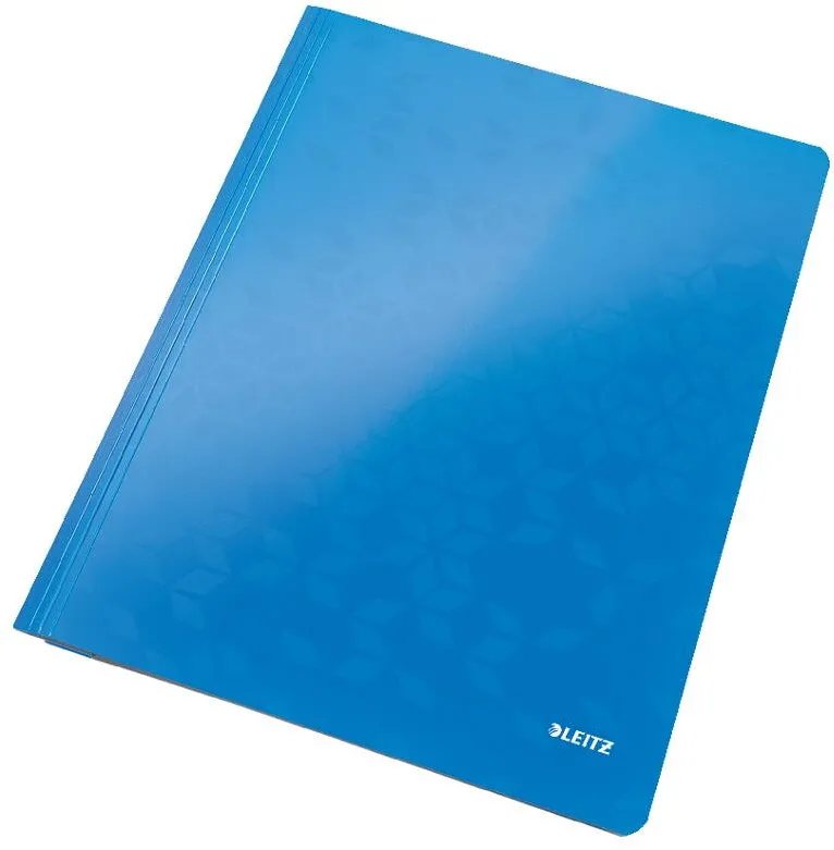 Leitz Dosar cu sina LEITZ WOW, carton laminat, FSC, A4, 250 coli, albastru