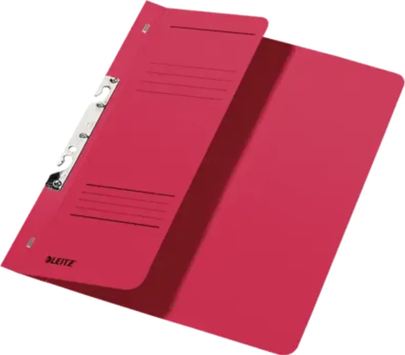 Leitz Dosar cu sina Leitz 1/2, carton, A4, incopciat, 170 coli, rosu