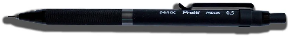 Penac Creion mecanic profesional PENAC Protti PRD-105, 0.5mm, corp metalic, varf retractabil, negru/gri, b