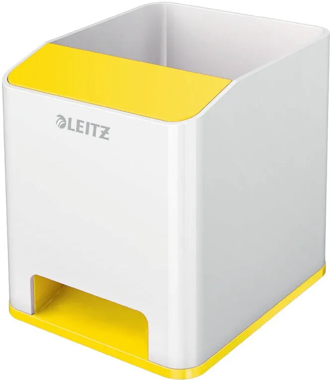 Accesoriu GSM Leitz Suport instrumente de scris LEITZ WOW, PS, cu amplificare sunet, culori duale, alb-galben