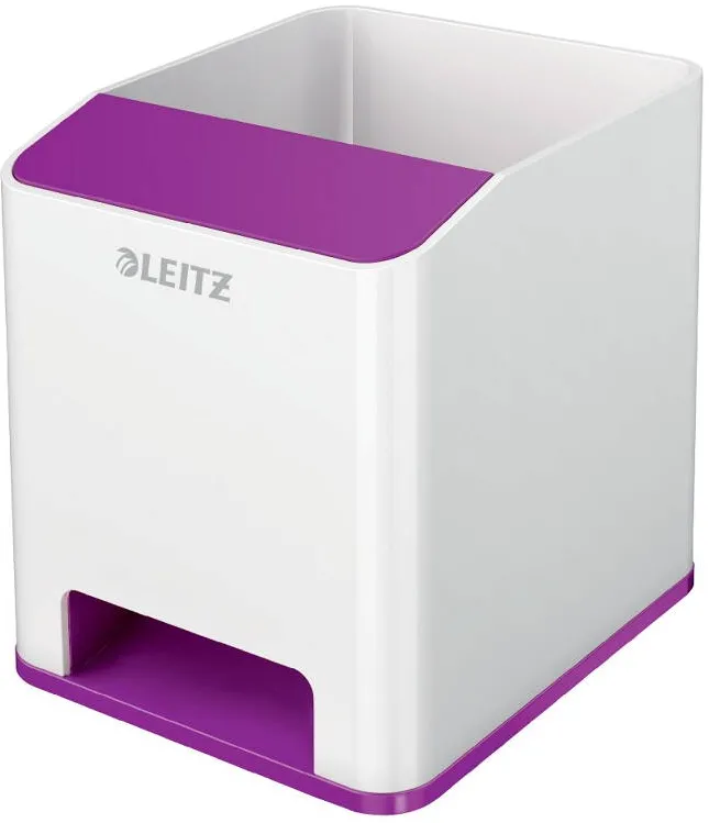 Accesoriu GSM Leitz Suport instrumente de scris LEITZ WOW, PS, cu amplificare sunet, culori duale, alb-mov