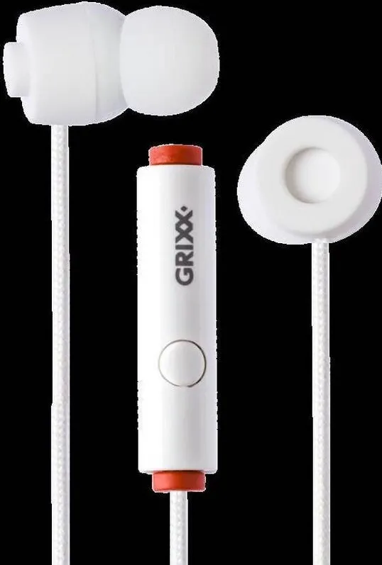 Accesoriu GSM Grixx Casti GRIXX Optimum - cu microfon - albe