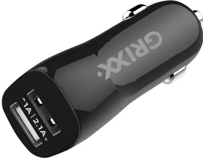 Accesoriu GSM Grixx Incarcator auto, GRIXX Optimum - 2 x USB 3.1A - alb