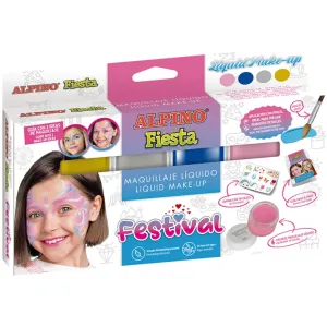 Alpino Set ALPINO Festival Liquid Make-up, 4 culori x 10gr + pensula