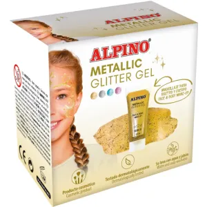 Alpino Make-up lichid, 14ml, ALPINO Metallic Glitter - auriu