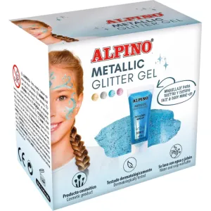 Alpino Make-up lichid, 14ml, ALPINO Metallic Glitter - albastru