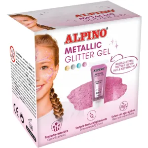 Alpino Make-up lichid, 14ml, ALPINO Metallic Glitter - roz