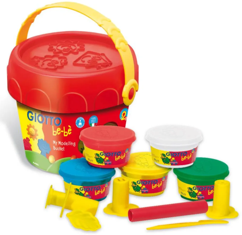 GIOTTO Kit plastilina 5 culori X 100 grame + ustensile modelaj, GIOTTO be-be