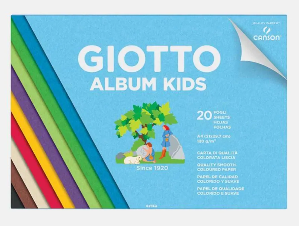 GIOTTO Bloc desen A4, 120gr, 20 coli/set, GIOTTO Album Kids