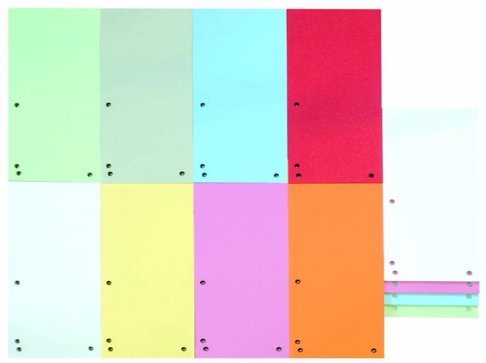 DONAU Separatoare carton pentru biblioraft, 190 g/mp, 105 x 235mm, 100/set, DONAU Duo - asortate