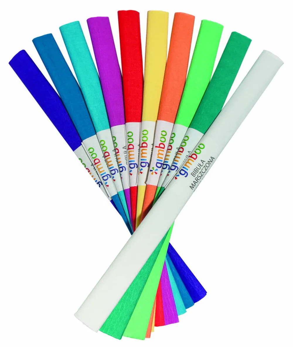 GIMBOO Rola hartie creponata, 50x200cm, GIMBOO - culori intense asortate