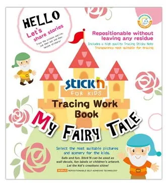 Hopax Carte educativa Stick"n Tracing Work Book - My Fairy Tale