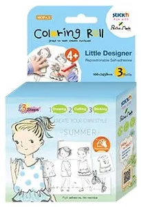 Hopax Cutie creativa cu role pentru colorat, 3 buc/set, Stick"n Little Designer - vara