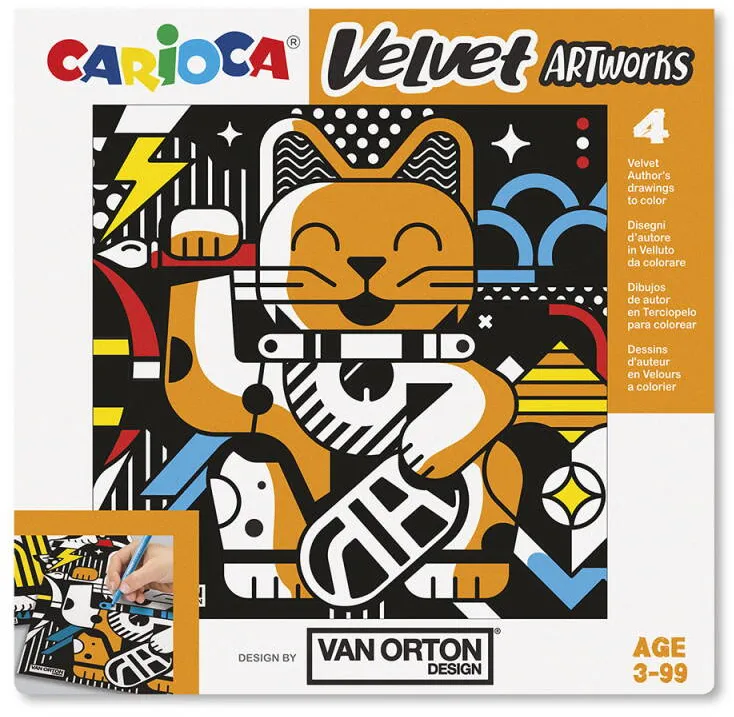 Carioca Planse din catifea Van Orton pentru colorat Carioca Velvet