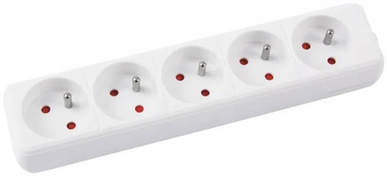 Office Products Prelungitor cu 5 prize, cablu 3 metri, Office Products - alb