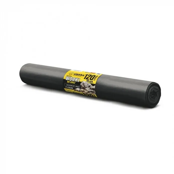 Sipeko Saci menajeri super strong LDPE,120L, cu snur, 70 x 105cm, 65 microni, 20buc/rola, Sipeko - negri