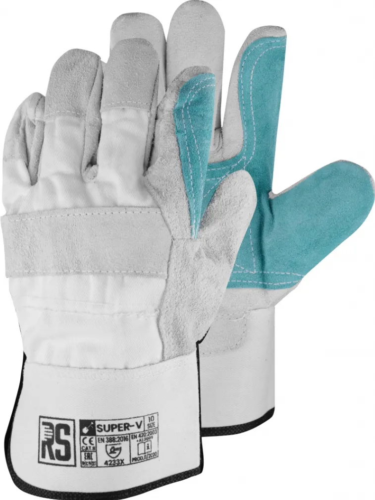 Protectia muncii PBS Manusi protectie, din piele de vaca, EN 388 (4233X), EN 420+A1, RS- Super V - marimea 10
