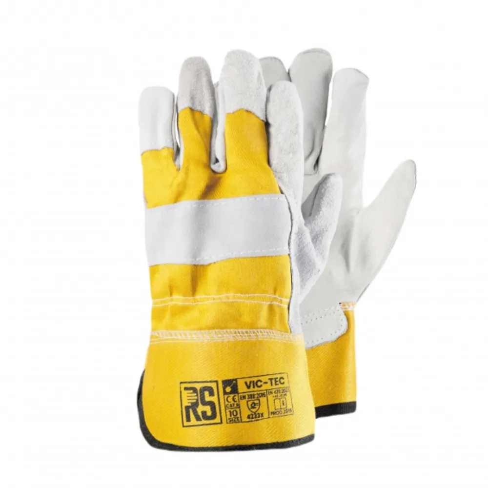 Protectia muncii PBS Manusi protectie, din piele de vaca, EN 388 (3243X), EN 420+A1, RS- Vic Tec - marimea 10