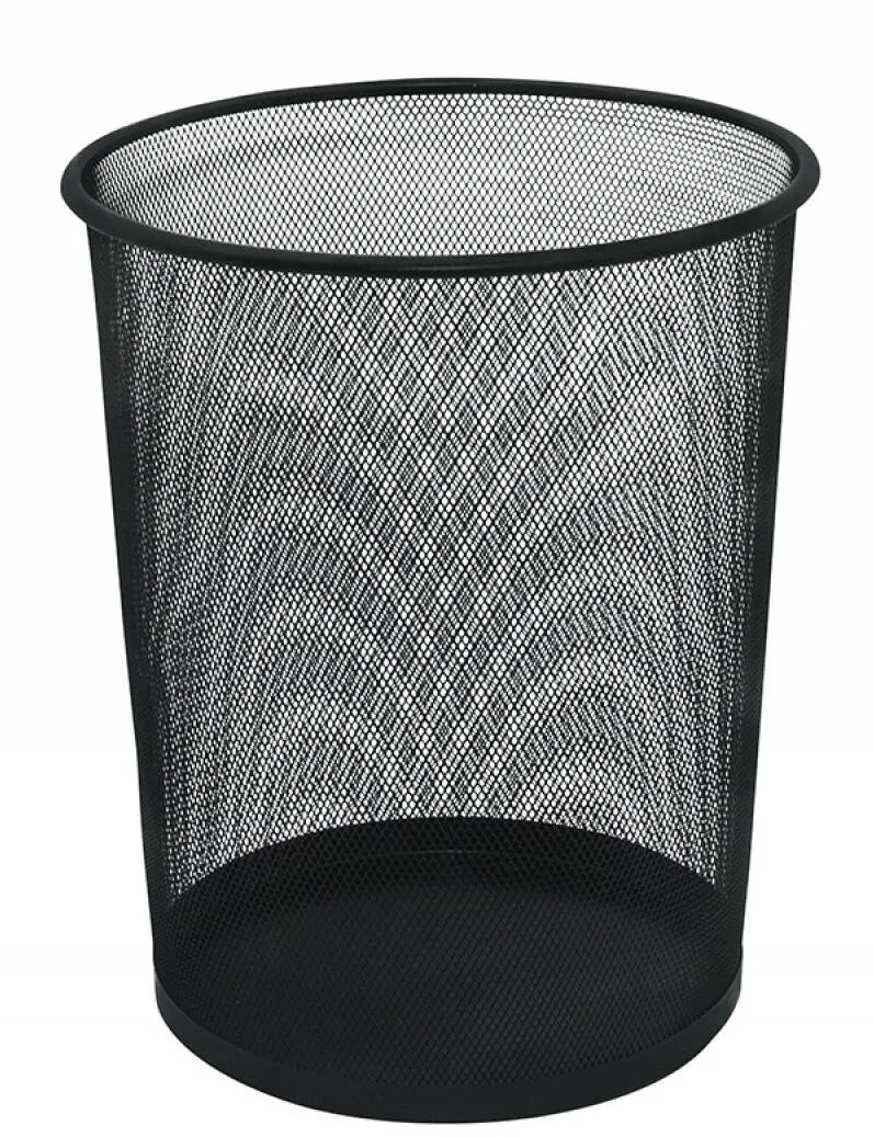 Q-CONNECT Cos metalic Mesh, pentru hartii, 19 litri, Q-Connect - negru