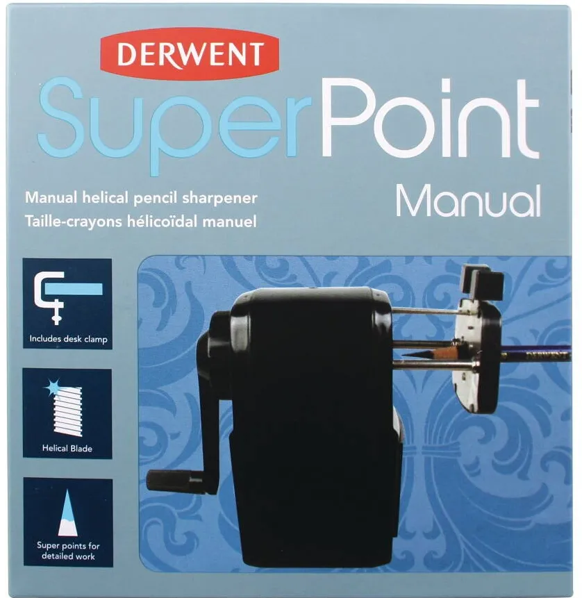 DERWENT Ascutitoare DERWENT Professional, manuala, pt creioane pana la 8mm, clema prindere birou, neagra