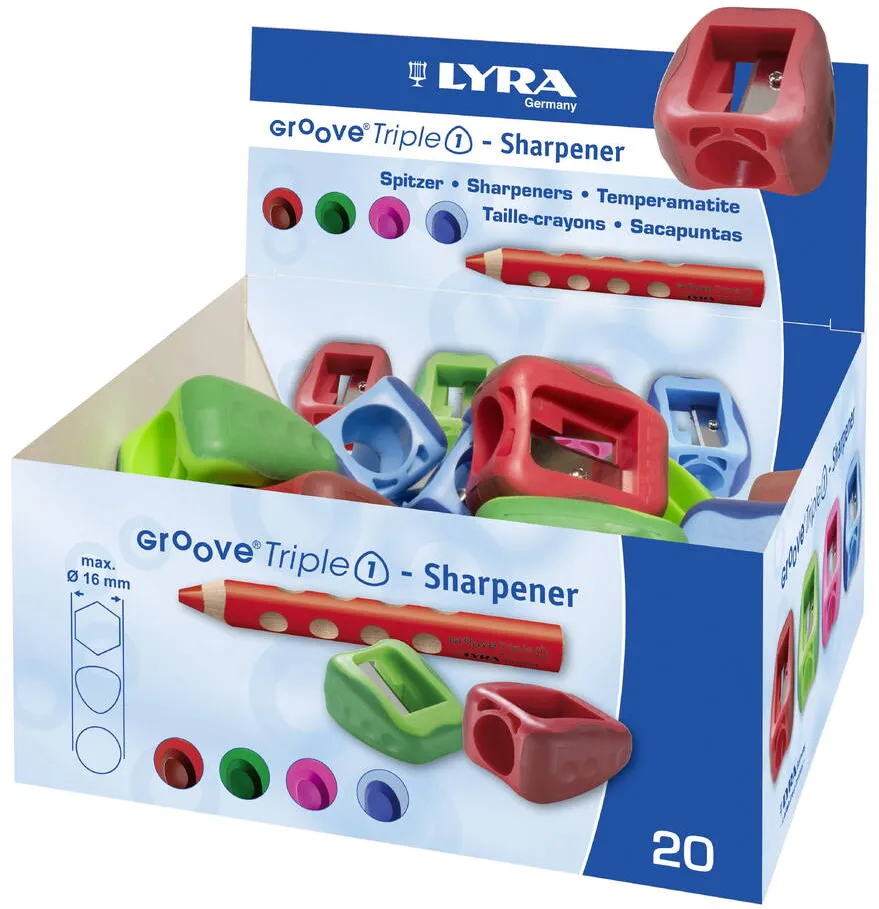 LYRA Ascutitoare simpla, LYRA Groove Triple One, pentru creioane colorate Maxi