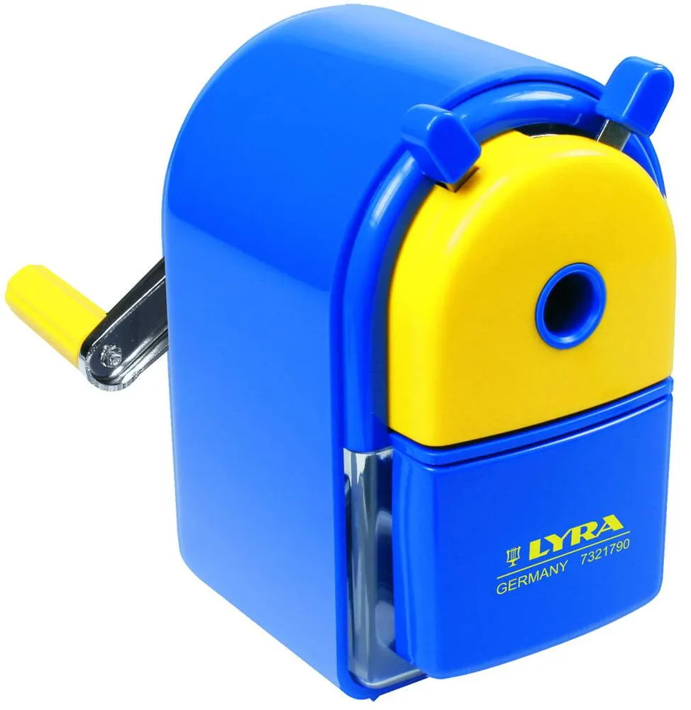 LYRA Ascutitoare mecanica, plastic, LYRA - albastru/galben