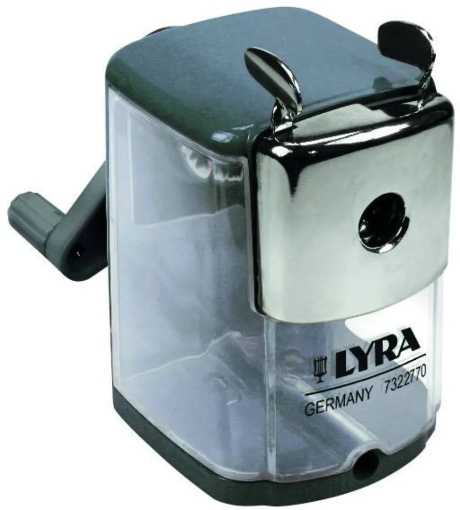 LYRA Ascutitoare mecanica, metalica, LYRA - negru/transparent
