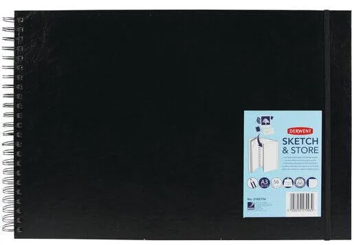 DERWENT Caiet pentru schite si desen DERWENT Professional, A3, cu spira, 56 coli, 165gsm, mapa inclusa, hart