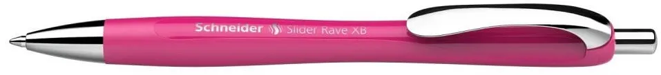 Schneider Pix SCHNEIDER Slider Rave XB, rubber grip, accesorii metalice, corp power pink - scriere albastra