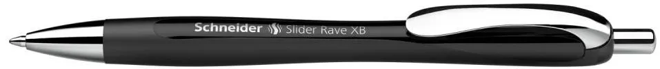 Schneider Pix SCHNEIDER Slider Rave XB, rubber grip, accesorii metalice, corp black - scriere albastra