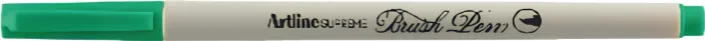 Marker cu varf pensula Artline Supreme Brush Pen verde inchis