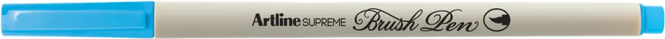 Marker Artline Supreme Brush Pen flexibil albastru deschis