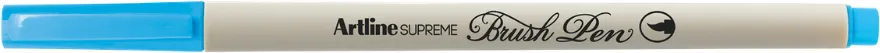 Marker cu varf pensula Artline Supreme Brush Pen flexibil albastru pal