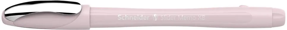Schneider Pix SCHNEIDER Slider Memo XB, rubber grip, accesorii metalice, corp pearl - scriere albastra