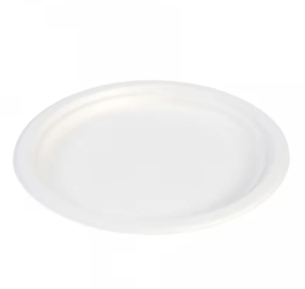 Horeca si uz casnic Farfurii rotunde trestie de zahar rotunde, 23 cm, 50 buc/set