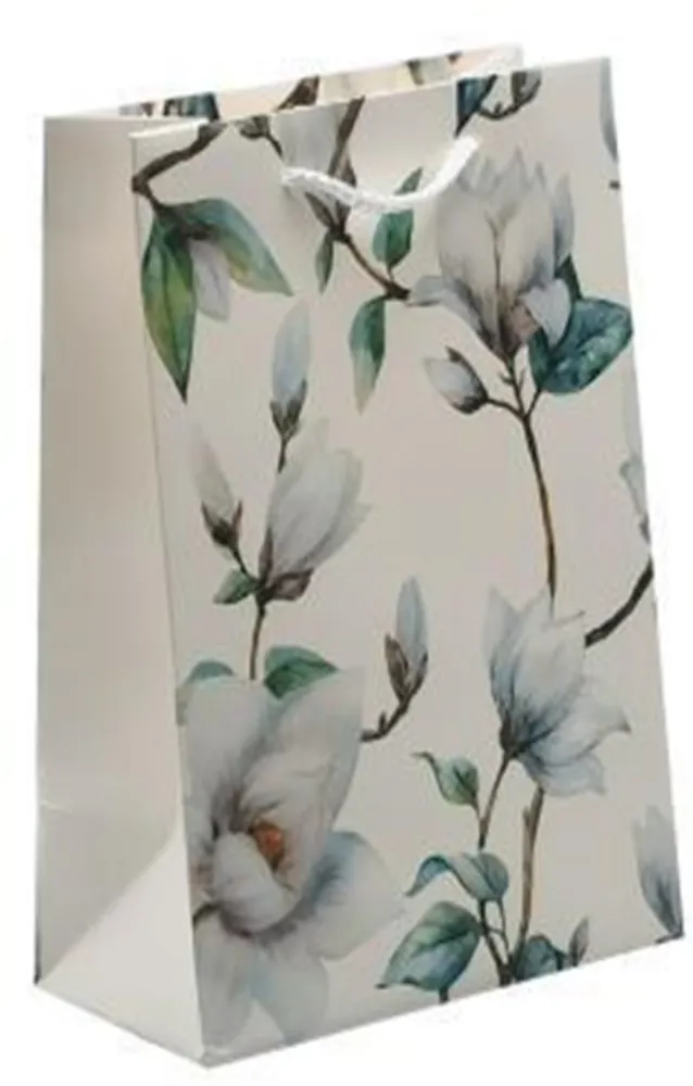 Pungi cadou Punga cadou, carton mat 210g, design Exotic Flowers, 26x32x10cm, modele asortate